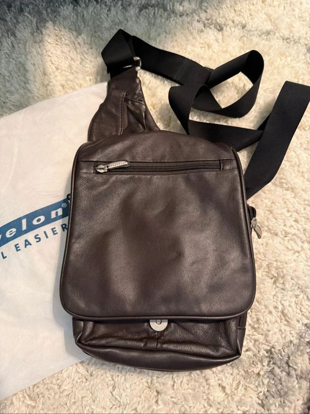 TravelOn Brown Crossbody Bag The Travel luggage experts EUC
